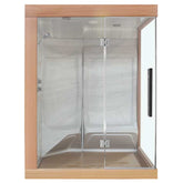 AWT Dampfsauna W200B rote Zeder 118x135 links